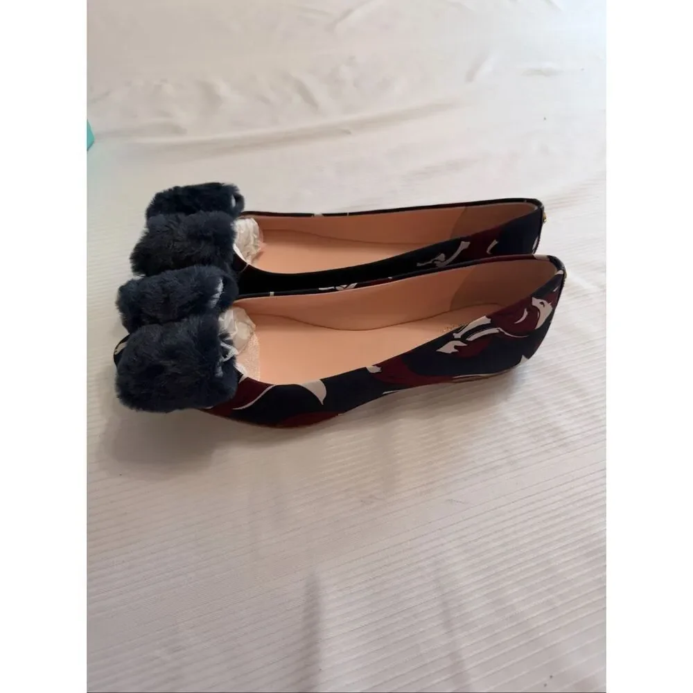 Kate Spade Elen Navy Multi Flats Size 7 New
